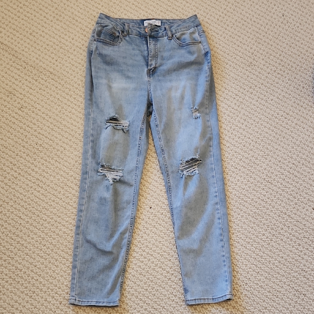 Vanilla Star Light Blue Distressed Skinny Jeans